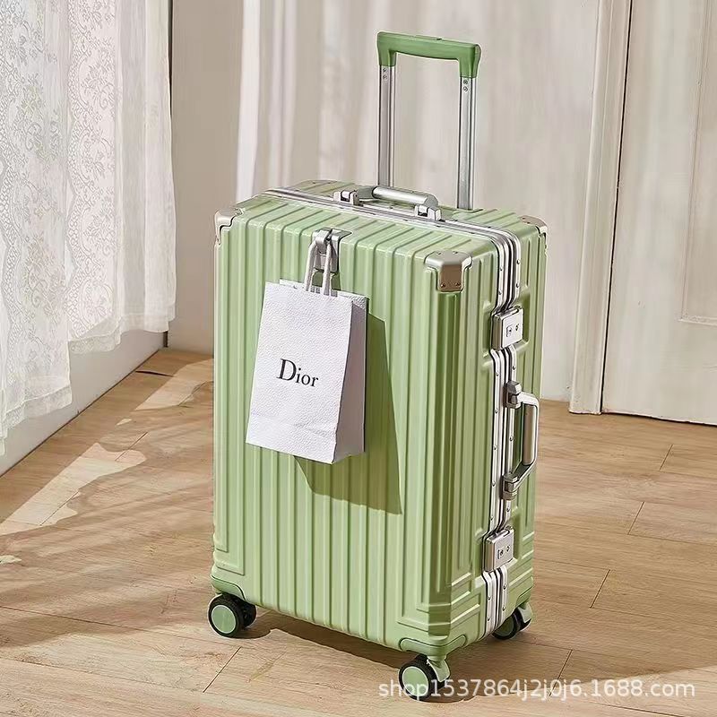 New multi-functional aluminum frame trolley case, men's and women's small fresh suitcase, large capacity universal wheel password boarding case
