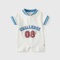 Newborn baby summer clothes, boys' basketball outfit, romper, lightweight short-sleeve bodysuit for summer, full month celebration, 100-day celebration, summer onesie