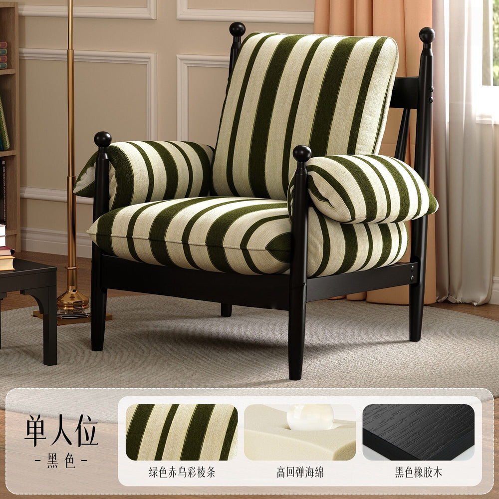 French red black chair casual sofa chair solid wood backrest for home designer medieval styleaccessible luxury lazy casual chair