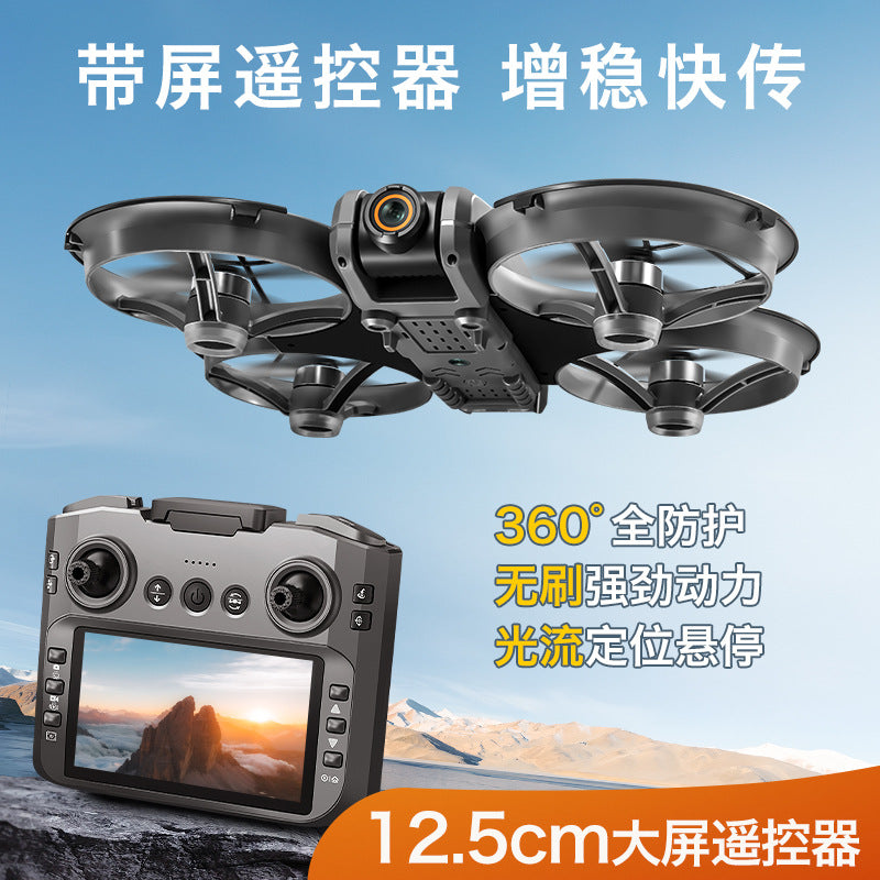 s156 brushless drone remote control with screen, fpv racing drone, aerial photography hd quadcopter, optical flow positioning