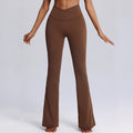 Fashionnew arrival wide-leg yoga bell bottoms high waist hip lift casual sweatpants women's nude tight dance fitness pants