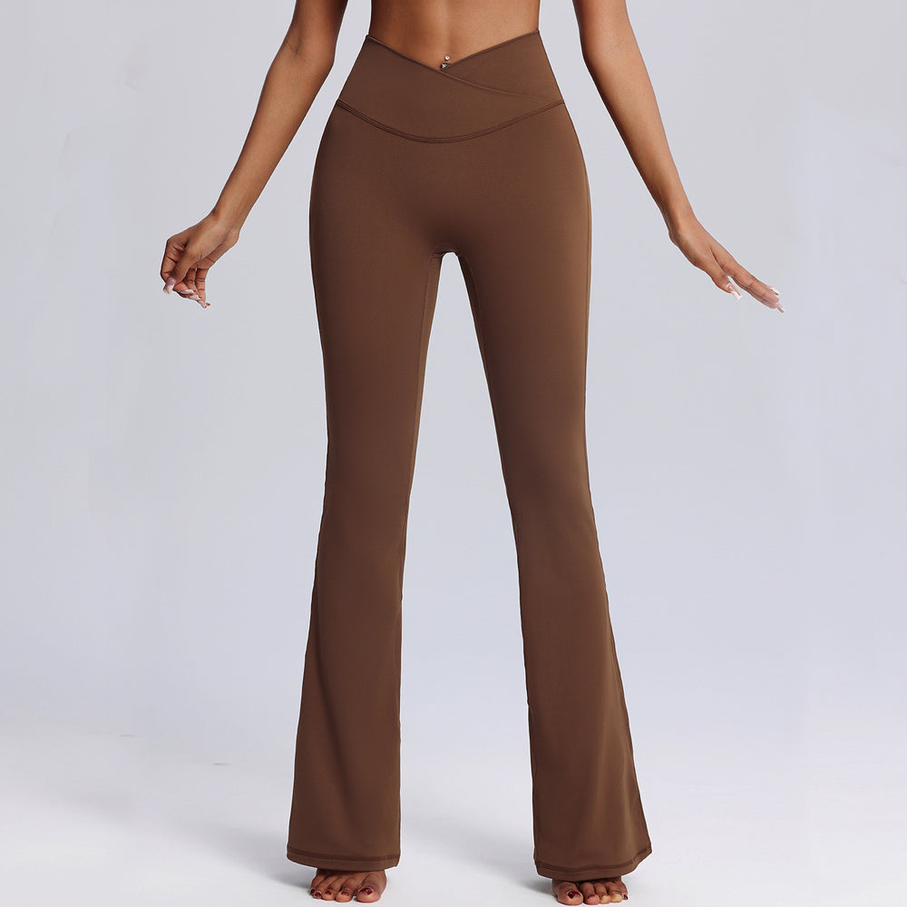Fashion cross-border spring and summer yoga wear suit women's nude tight sportswear two-piece setcasual horn fitness wear