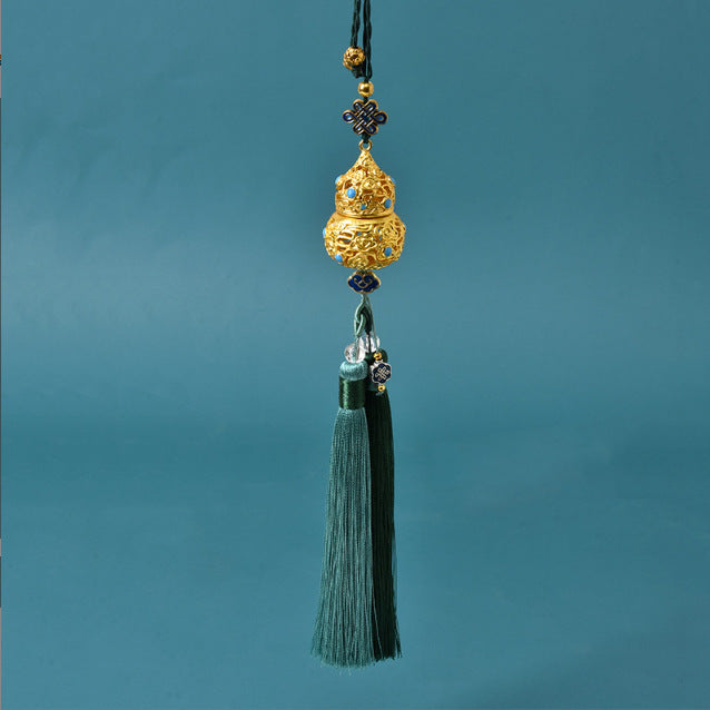 Car pendant car pendant retrocut out gourd car interior decoration car hanging ping an double tassel chinese style pendant