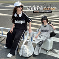 Girls' summer outfit set  new korean style chic lightweight two-piece set for older girls and children's casual sportswear