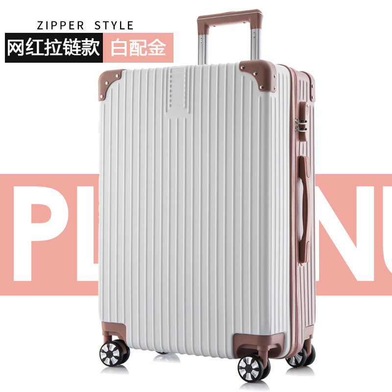 Simple luggage student pull rod box password box universal wheel leather box ins large capacity suitcase