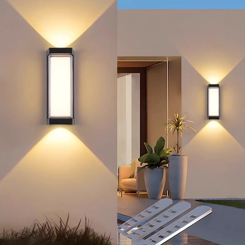 Led modern minimalist waterproof wall light outdoor courtyard lamp double head balcony light hotel corridor living room staircase wall sconce