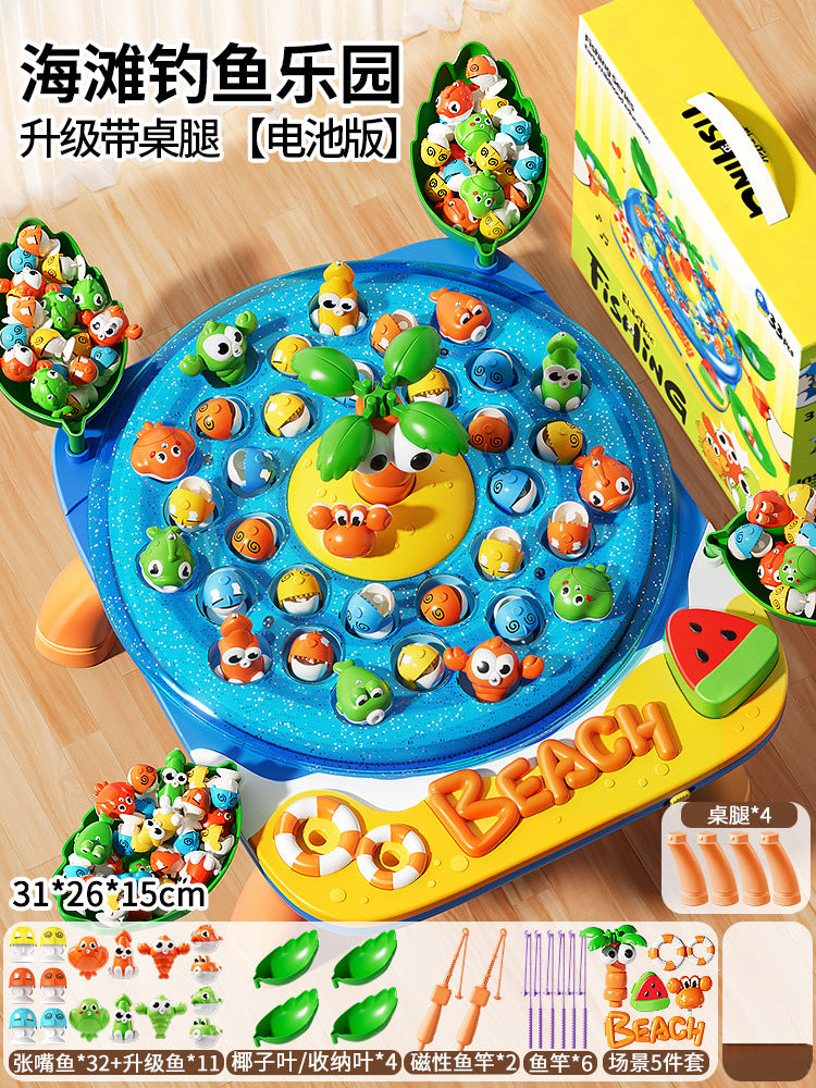 Kids' electric fishing game set - magnetic fishing toy for toddlers and children - educational & brain-boosting fun for girls and boys