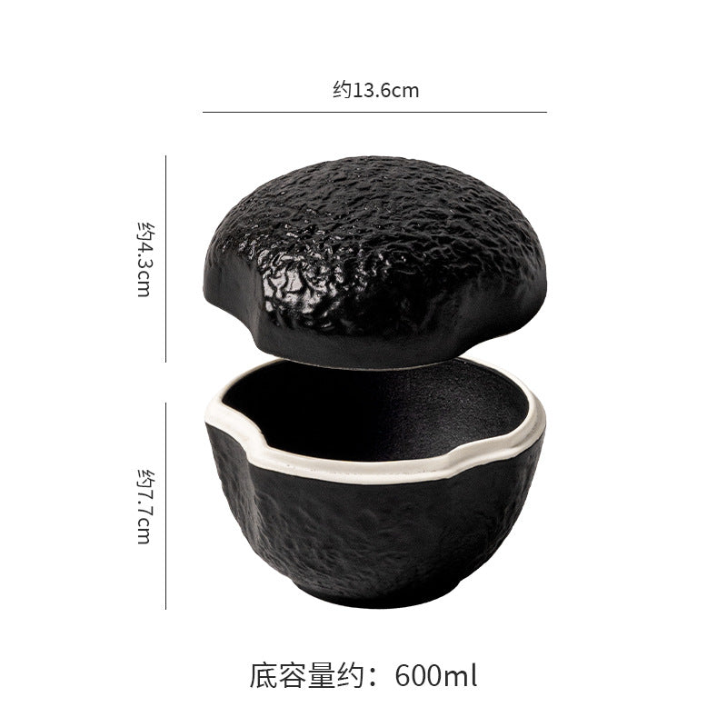 Rock pattern artistic conception cold dish plate creative classy sense hotel restaurant asymmetrical plate private dish ceramic tableware