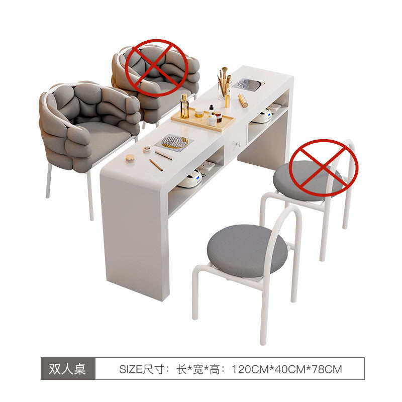 Cream wind multi-functional manicure table and chair set special economical single and double light luxury Internet celebrity ins manicure table