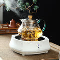 Thickened high temperature resistant tea maker steaming teapot glass handle kettle boiling water teapot heat preservation electric ceramic stove suit tea set
