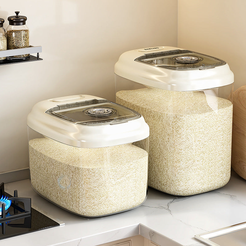 Rice bucket for home2025new arrival insect-proof and moisture-proof sealed rice cylinder rice storage rice box food grade grain storage barrel