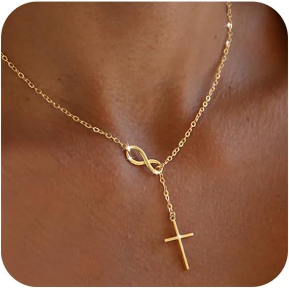 hot style casual digital 8-figure cross necklace jewelry fashion women's trendy hot clavicle chain