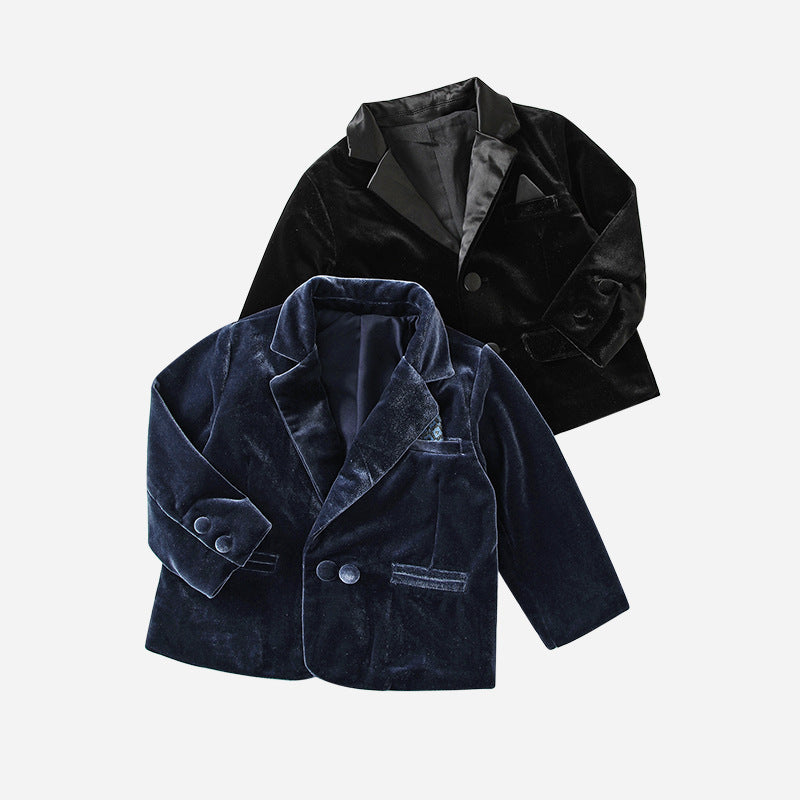 Boys' formal wear: new autumn  collection - british gentleman style children's suit, long sleeve v-neck turn-down collar jacket