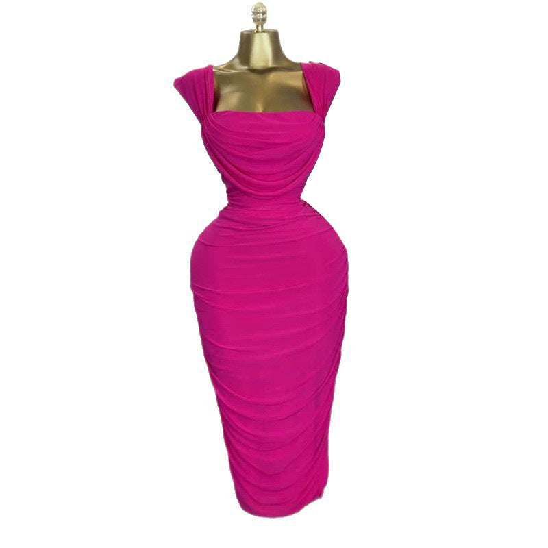 European and american cross-border women's fashion:  summer new arrival - elegant square neck cropped top and bodycon midi skirt fashion set