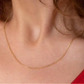 Gold stainless steel necklace women's fashion simple easiest for match thin chain fashion cross-border titanium steel jewelry clavicle chain