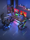 Titanium halberd s3 esports gaming desk - computer desk for home and office, minimalist design, two-section height adjustment with footrest