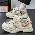2026 spring new lightweight breathable chunky sneakers for men - thick sole, height increasing, trendy casual, versatile summer athletic shoes