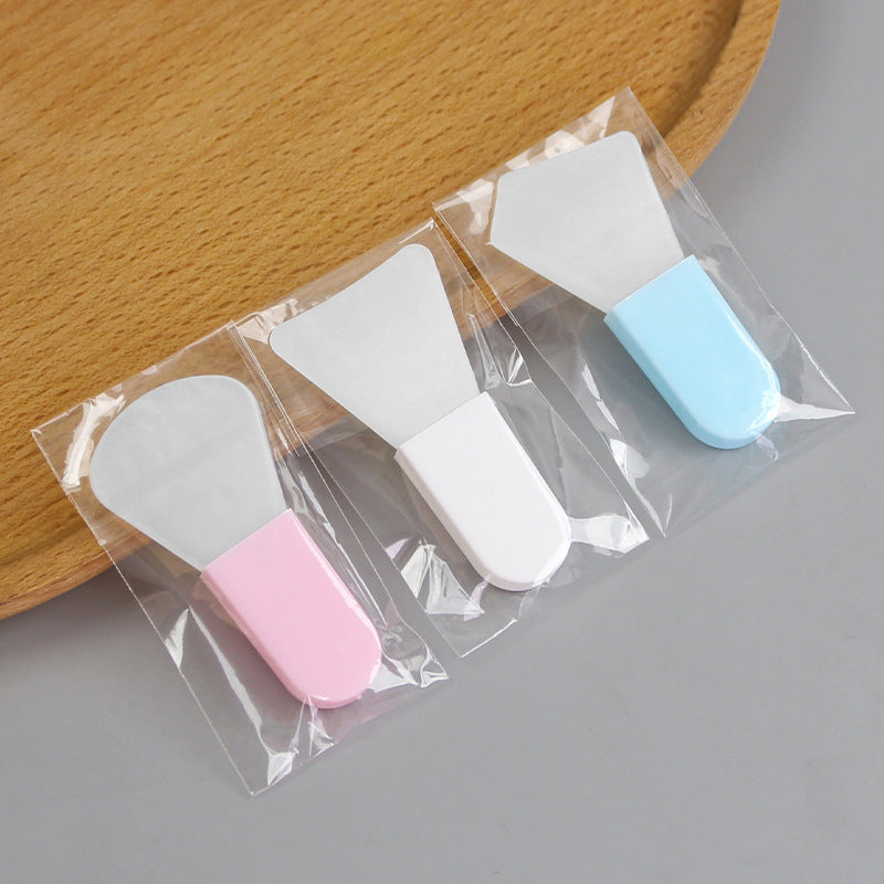 Cosmetic beauty silicone-like brush mask applicator - short handle, new mini mud mask smoothing facial beauty tool