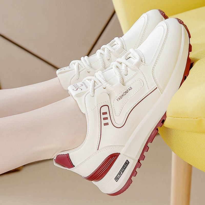 Argan women's sneakers - 2025 new summer collection: stylish, versatile, lightweight, soft-soled white sneakers for students - chunky platform dad shoes