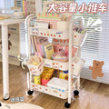 Mobile cart storage rack - multi-tier organizer for kitchen, bedroom, snacks, vegetables, bathroom, and toilet