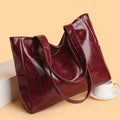 2025 new fashion large capacity women's shoulder bag pu leather tote bag simple versatile crossbody bag - cross-border