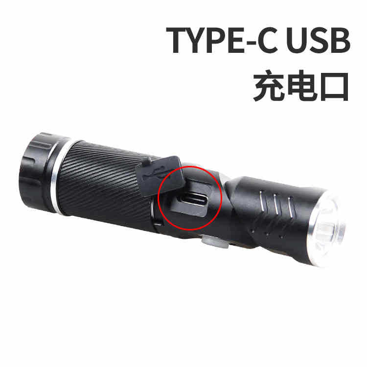 Cross-border new elbow xpg lamp bead c port usb charging magnetic suction pen buckle working light LED strong light flashlight