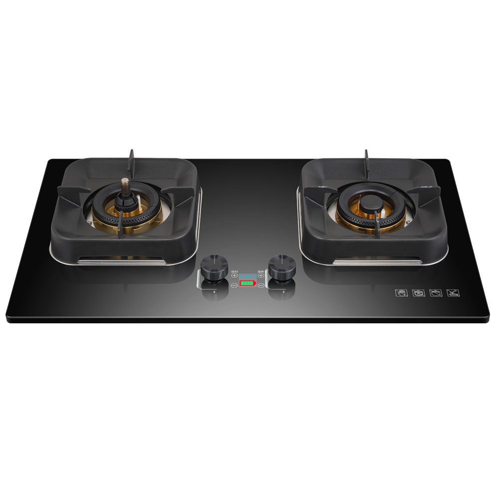 German baeda anti-dry burning high-power gas stove, home use natural gas/lpg dual burner, new timer countertop/built-in stove