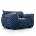 Influencer designer blue fatty sofa chair - living room, balcony, single fabric sofa - italian minimalist lazy casual chair