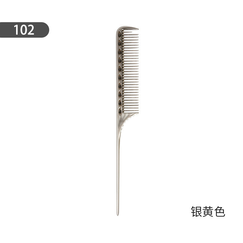 Hair stylist's special hair cutting comb, non-slip handle, anti-static hair cutting comb, steel needle, pointed tail partition, highlighting hair comb