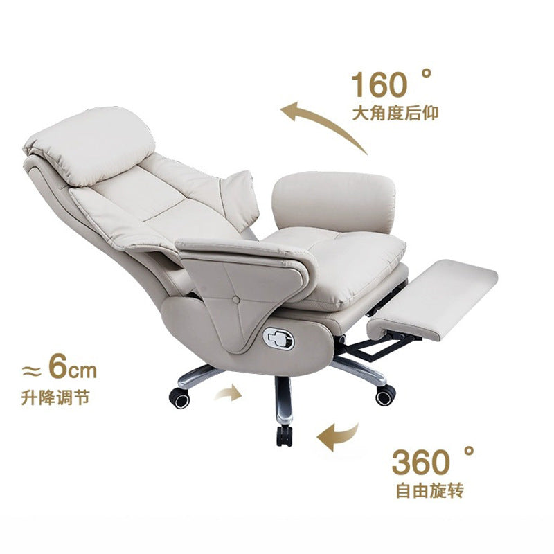 Electric office chair comfortable leather home computer chair ergonomic office massage lumbar support backrest executive chair