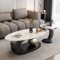 Set combination [ 1.2m + b side table ] snow mountain white