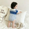 Summer baby girl romper, summer thin striped bodysuit, newborn fashion summer outfit