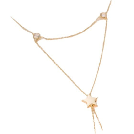 European and american cross-border new fashion light luxury star small niche women's finger chain