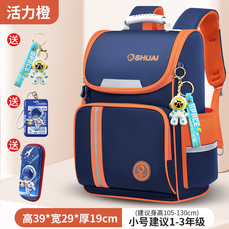 2026 new children's backpack for boys and girls, grades 1-6: large capacity, lightweight, and spine-protecting design