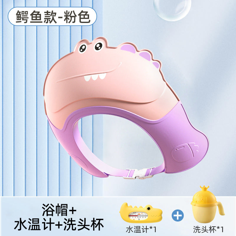 Baby hair washing cape - waterproof shampoo cap for kids, ear protection, infant bathing, and childproof hair washing