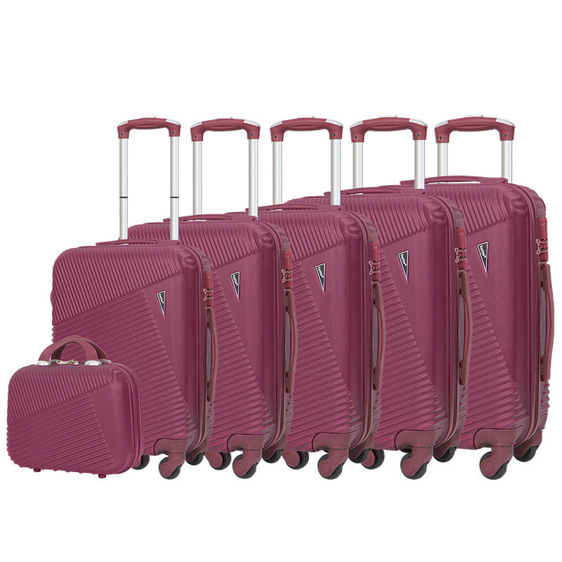 Cross-border abs multi-piece boarding suitcase gift travel password box waterproof universal wheel trolley case expandable