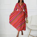 D500  fashion summer new women's fashion lapel long sleeves sexy lapel large swing skirt export dress
