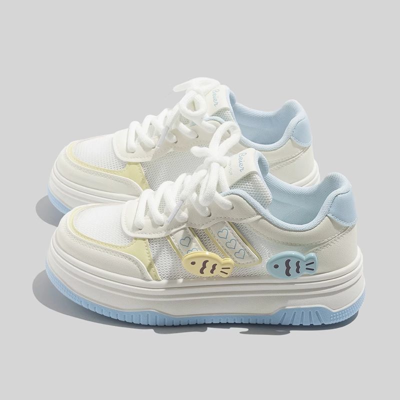 Girls' athletic shoes - new spring/summer  collection: breathable mesh sneakers, white shoes, platform shoes for girls, big & tall sizes, kids' footwear