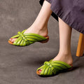 New fish mouth sandals & slippers for women - 2026 summer collection: retro, mori girl style, unique design, low heel leather slippers for outdoor wear