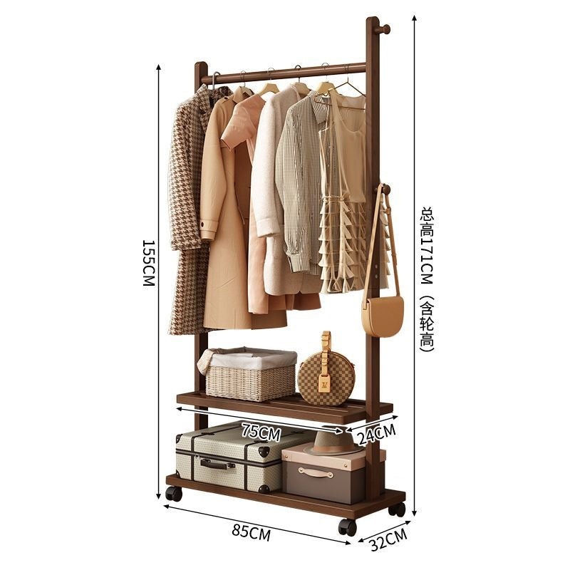 Coat rack floor-standing clothes rack for home clothes drying rack simple bedroom clothes storage rack room living room indoor