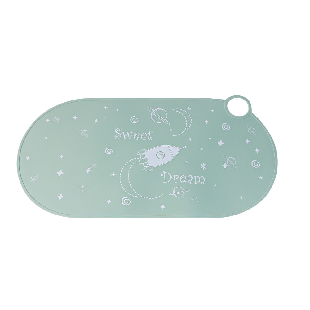 Kidsnon-slip silicone insulation placemat dining table oven mittswaterproof oil-proof casual coaster round kindergarten dinner plate mat