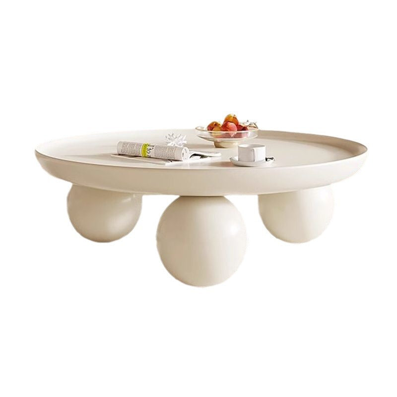 Scandinavianinscasual coffee tableaccessible luxuryfor homecream round coffee tableliving room tablemodernpopular small apartment tea table