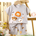 Kids' short-sleeve set: 100% cotton boys' t-shirt & baby summer outfit - girls' shorts, infant clothing, wholesale summer apparel