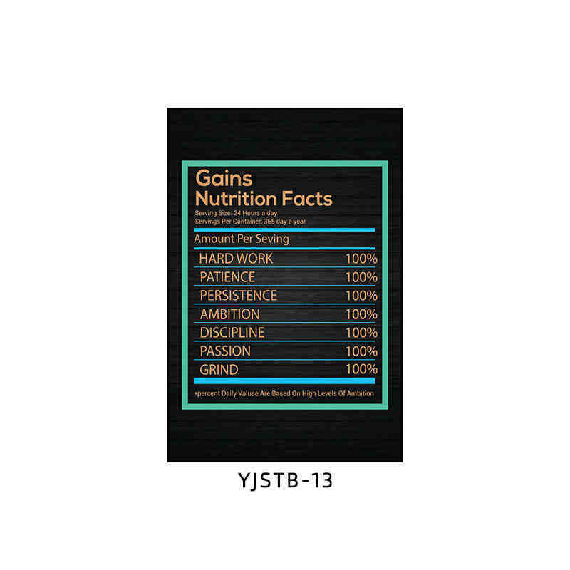 Gym wall decoration painting industrial style black and white sports inspirational poster mural boxing bodybuilding club hanging painting