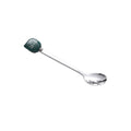 Dark green cat head spoon