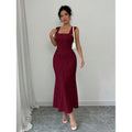 fashionbacklesstie backsilmdress women's  summer new arrivalelegance evening dress skirt