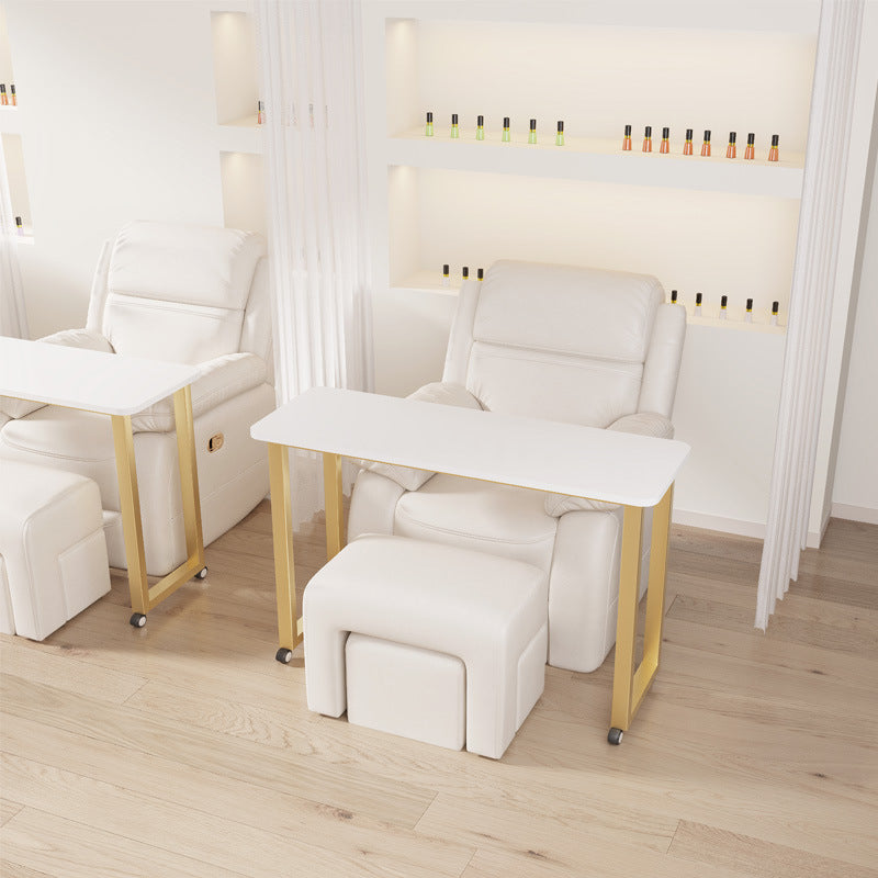 Removable manicure table single-layer Japanese manicure sofa table with wheels modern simple cross sofa table manicure table