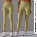 No awkward line double-sided brushed nude breathable yoga nine-point pants high waist hip lift peach tight sports fitness pants