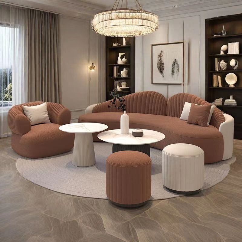 Beauty salon sofa curved light luxury clothing wedding dress shop special-shaped design hotel creative popular sofa simple modern