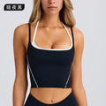 Sports bra tank top shorts camisole bra beautiful back pilates compression high elastic fitness running yoga set